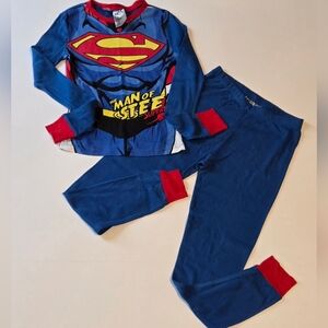 H&M/Superman Kids Pajama Set - Blue‎ and Red/Size 10A